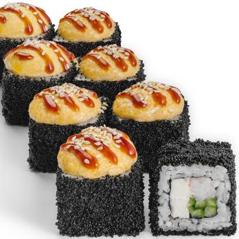 Запеченный ролл с креветкой