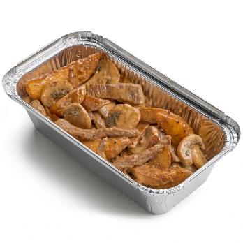 Картофель жареный Блек Пеппер с мясом и грибами