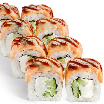 Горячий ролл Лосось терияки