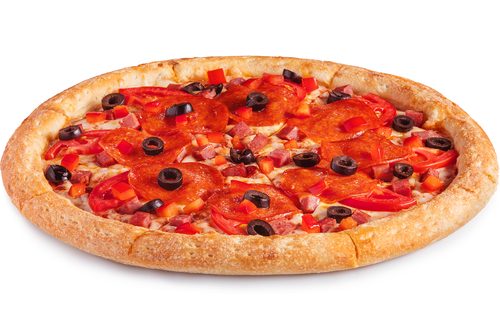 Пицца пепперони с маслинами