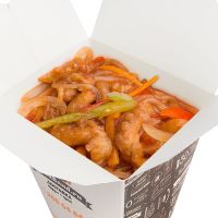 Харусаме с курицей в чесночном соусе