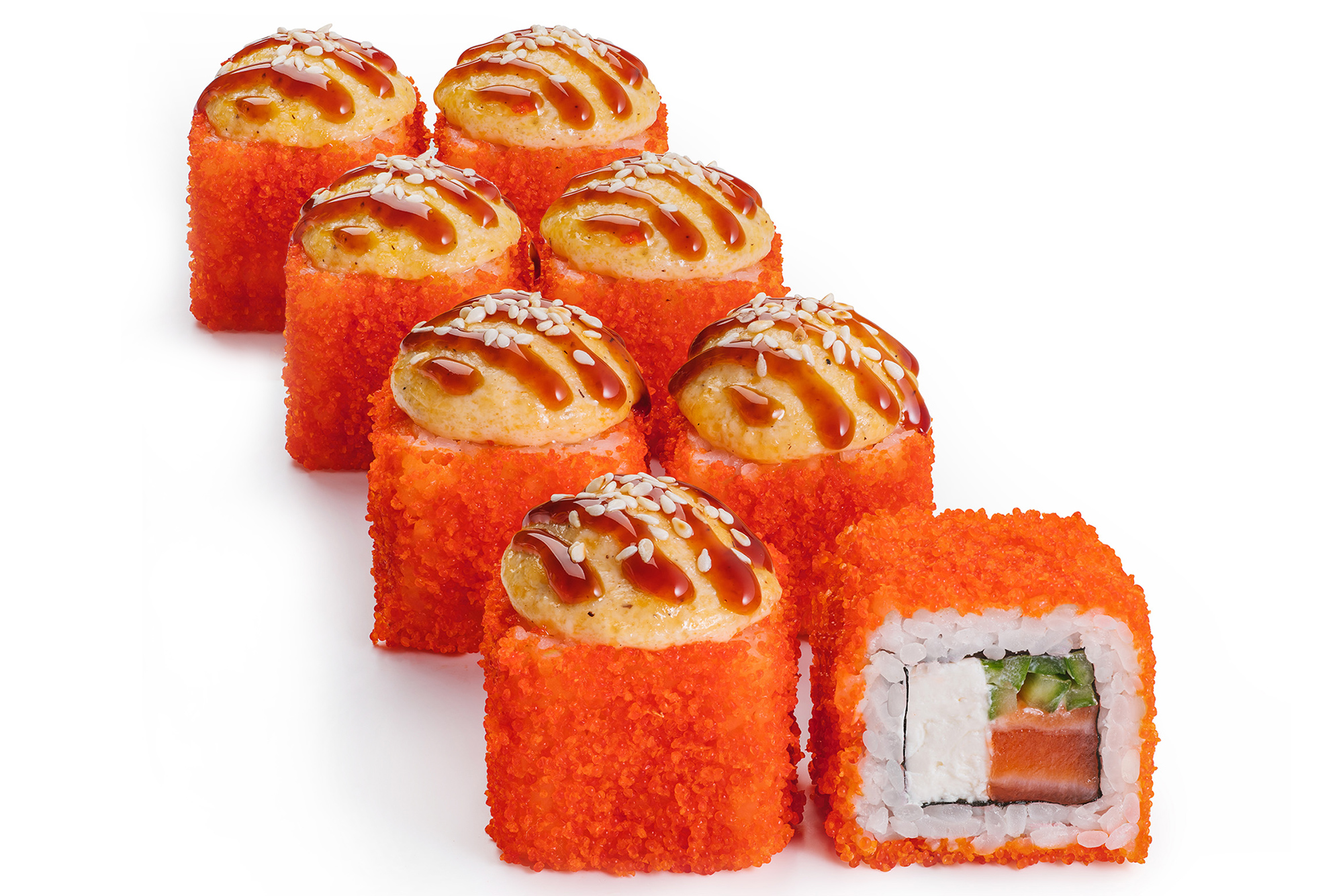 

Запеченный ролл с лососем - 8 шт.