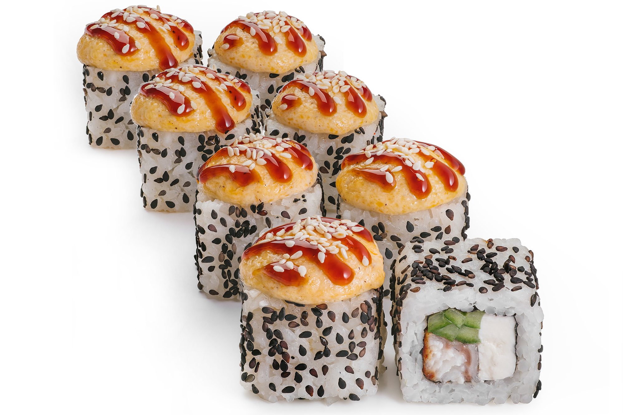 

Запеченный ролл с угрём - 8 шт.