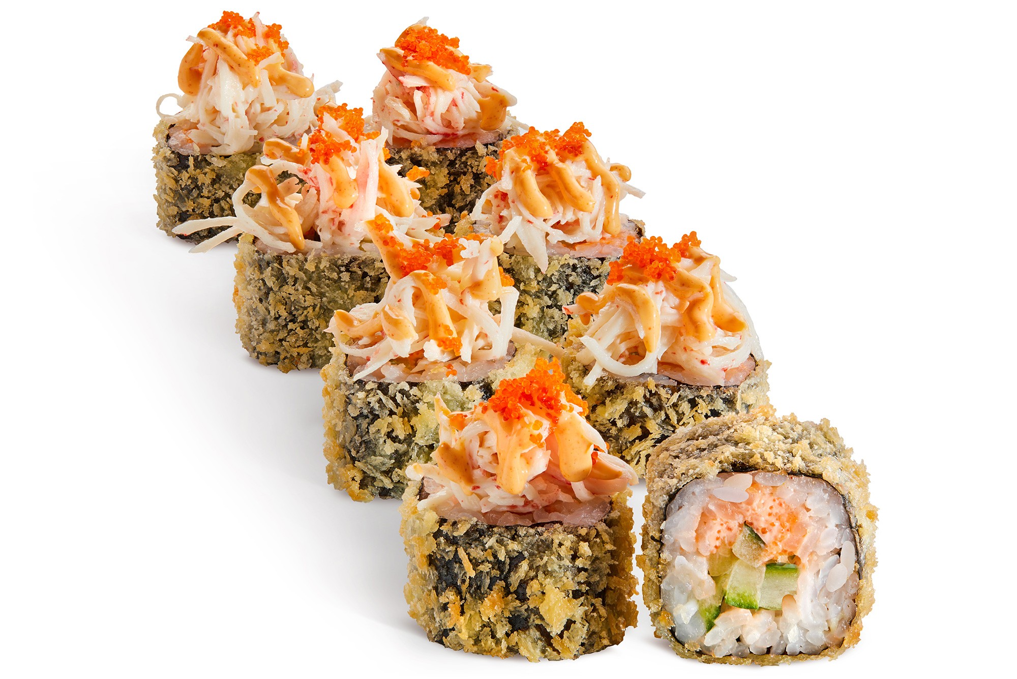 

Горячий ролл Жареный Краб - 8 шт.